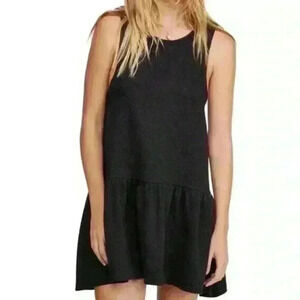 Free People Womens Black Easy Street Loose Fit Sleeveless Mini Dress Size M